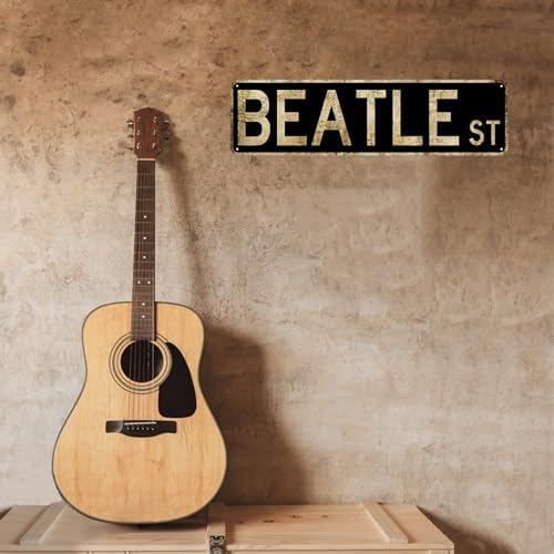 Vintage Metal Tin Sign - Beatles Street (4''x16'') - Waterproof and Dust-Proof Wall Decor for Home, Restaurant, Bar, Cafe, and Garage