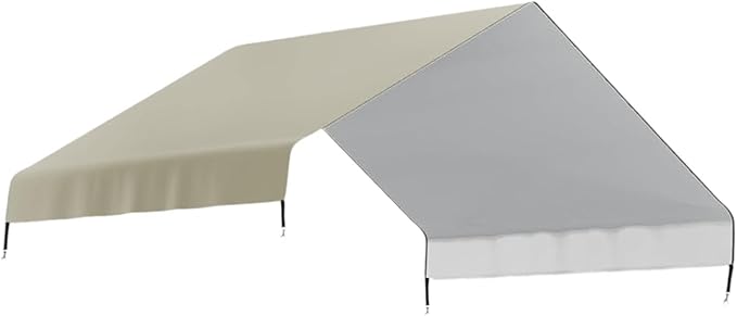 Large Chicken Coop Cover Cloth Waterproof Dustproof Chicken Cage Cover Canopy for Yard, Garden, Beige