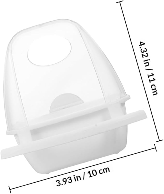 BESTonZON 2pcs Outdoor Parrot Food Container Bird Feeder Hanging No-Spill Bird Food Box for Cage and Wild