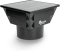 Solar Ventilation Fan - Universal Fit for 3” and 4” Pipes - Portable Exhaust Fan For Porta Potty, Sheds, Dog Houses, Green Houses - Compact size 6”x6”x4.5”