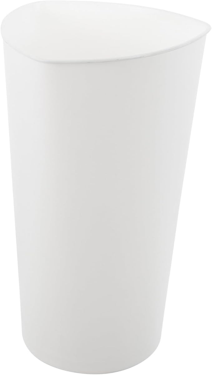 VICASKY White Triangle Flower Bucket Decorative Storage Pot Flowers Plastic Tub Basket Utility Bucket Rustic Floor Vase Farmhouse Style