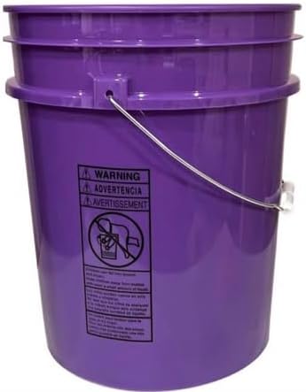 House Naturals 5 Gallon Food Grade, BPA Free, Made in USA, Plastic Bucket, 3 Colors, (Pack of 3) (5G-Pink-Magenta-Purple HN Black lids)