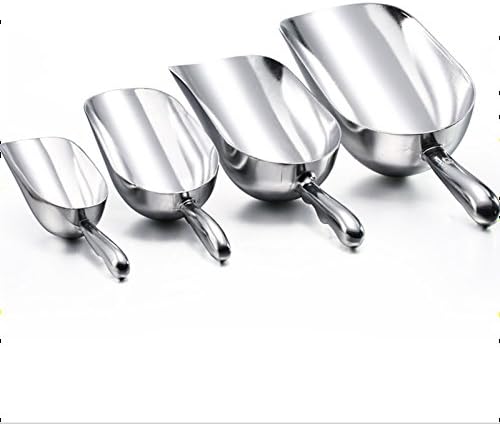 Ice Cube Scoop Cast Aluminum Shovel Scoops Multipurpose Kitchen Spoon For Ice Maker Freezer Coffee Bean Food 24 oz 1