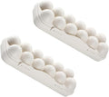 2pcs Stackable Egg Storage Box Shatterproof Container for Refrigerator Material Khaki for Organizing Duck Eggs