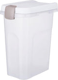 Trixie 15L Cylindrical Airtight Pet Food Storage Container, Basic Cylindrical Barrel, Transparent, 15L
