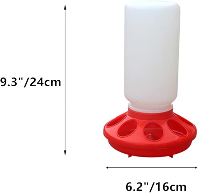 DoubleWood Feeder & Waterer Combo Chicken Chick Poultry Plastic Container, Chick Waterer Set Perfect for Chicks, Quail, and Ducks