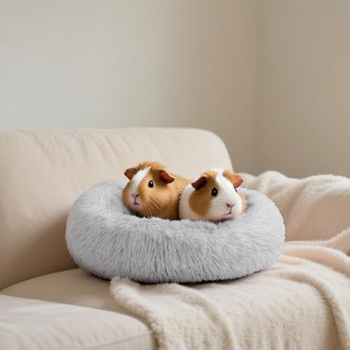 Bunny Bed Large Rabbit Hideout Soft & Comfortable - 15.7"L x15.7" W x4" H, Grey, Polyester - Image 6