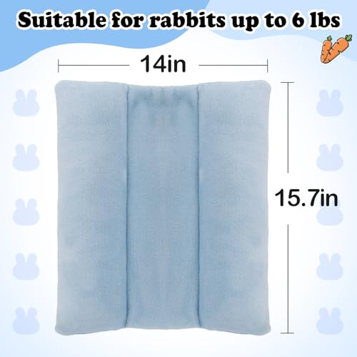MEWTOGO 15.7" x 14" Bunny Bed for Rabbit Cage - 15.7 x 14In, Light Blue, Cotton, Thickened & Soft - Image 5