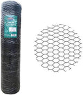 PVC Hexagonal Poultry Netting Chicken Wire 48 inches x 150 feet x 1 inch Mesh 20GA Black