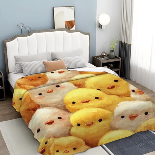 Chick Blanket Gifts for Kids Farm Chicken Throw Blanket 50"x40" - Flannel - Image 6