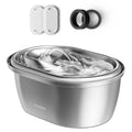 PETLIBRO Stainless Steel Cat Water Fountain, 101oz/3L Automatic Water Dispenser for Cats - 3L + 2 Filters, Metal, 3 liters by PETLIBRO