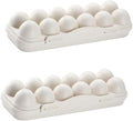 COHEALI Stackable Egg Storage Container 12 Grids Egg Holder for Refrigerator Sturdy Shatterproof Tray Box Practical Kitchen Organizer