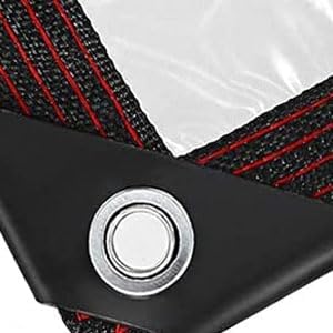 Clear Tarps Heavy Duty Waterproof - with Grommets Small Tarp, 6x8ft Clear Vinyl Patio Enclosure Tarpaulin for Porch Cover Chicken Coop Covers for Winter Transparent Lonas
