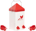 RentACoop 1 Gallon Chicken Waterer with 2 Auto-Fill Cups, Horizontal Nipples and Anti-Roost Cone - Suitable for Chicks, Chickens, Quails, Pigeons and Gamebirds