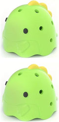 Dinosaur Egg and Vegetable Washer, 2.17 Inches, Food-Grade BPA-Free, Yellow (2, Green)