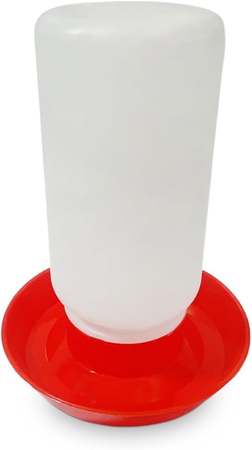 Chicken Waterer and Feeder Set | 1 Quart Poultry Drinker and 1 Quart Poultry Feeder Combo | for Chickens, Ducks, Turkeys, Ducklings, Quail, Baby Chicks and More