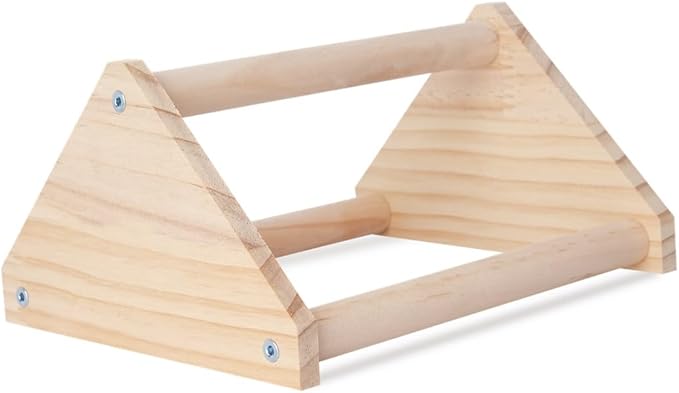 Chick Stand Training Perch, Wood Chicken Roosting Bar for Entertainment, Wooden Chick Perch, 7.9 X 6.9 X 4.14’’ Toy for Coop & Brooder, Chick Jungle Gym Perch