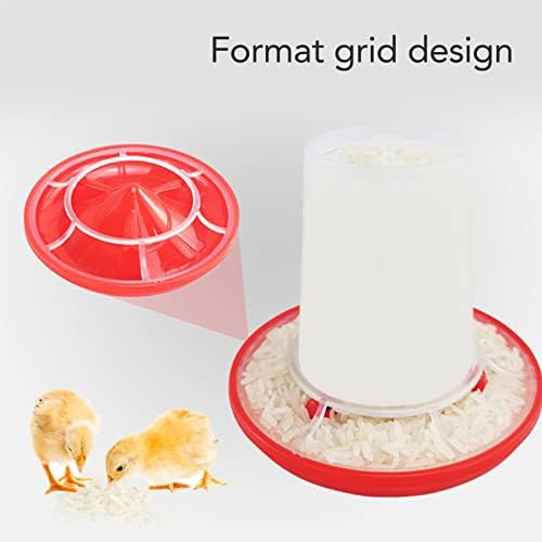 Zerodis Poultry Feeder, Chicken Feeder and Waterer Kit Rotating Sleeve Chicken Drinker Food Dispenser with Automatic Water Discharge Hollow Feeder Kit for Gardens Greenhouses