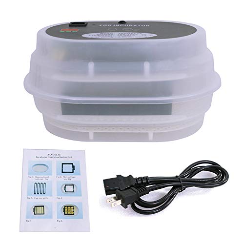 Smartxchoices Digital Mini Egg Incubator 9-12 Eggs with Fully Automatic Turning Humidity Control Poultry Hatcher for Chickens Ducks Goose Birds