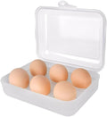 1PCS Camping Egg Holder with 6 Count Plastic Egg Container for Camping, Picnic, Travel, Outdoor Cooking, Refrigerator Storage and Kitchen