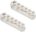 NUOBESTY Stackable 12 Grids Egg Storage Container Lid Refrigerator Egg Holder for Kitchen Organization