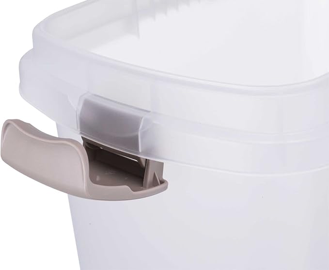 Trixie 15L Cylindrical Airtight Pet Food Storage Container, Basic Cylindrical Barrel, Transparent, 15L