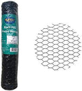 PVC Hexagonal Poultry Netting Chicken Wire 24" x25' x 1" Mesh 20GA Black