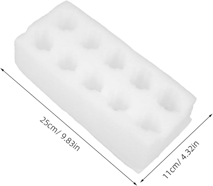 Egg Carton Storage Box Cushioning Foam 10-Cell Egg Crate Tray for Safe Shipping and Refrigerator Organization
