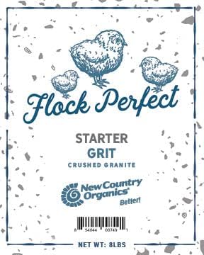 New Country Organics | Flock Perfect Starter Grit for Chicks to Help aid in Digestion | 8 lbs
