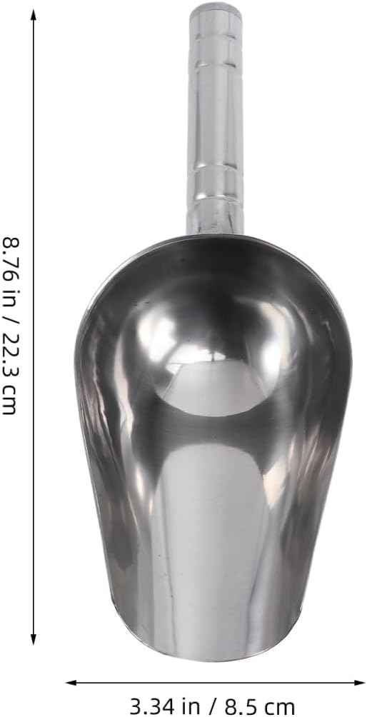 Stainless Steel Pet Food Scoop 1 Cup 9 Inch Durable Shovel for Dry Pet Food Nuts Candy Cooking Ingredients