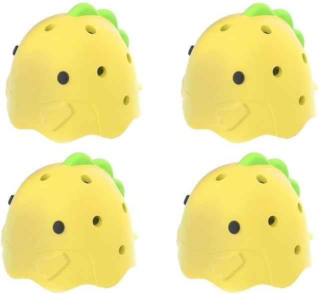 Dinosaur Egg and Vegetable Washer, 2.17 Inches, Food-Grade BPA-Free, Yellow (4, Yellow)