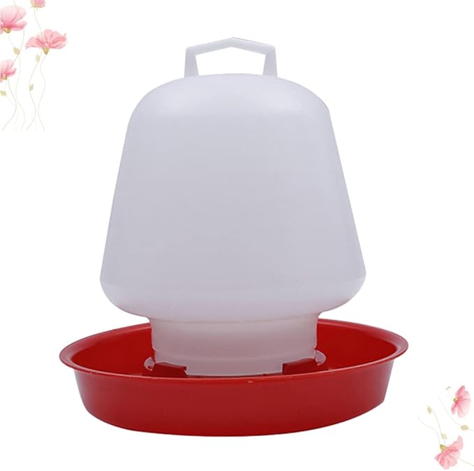 POPETPOP Automatic Chicken Waterer Poultry Feeder- Thickened Chick Feeder and Waterer, Poultry Fountains, Automatic Chicken Water Waterer Water Feeding Dispenser for Farm Coop (
