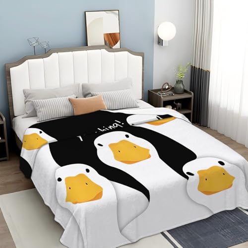 Cute Duck Blanket for Boys Girls Duck Lovers Gifts 50"x40" - Flannel - Image 6