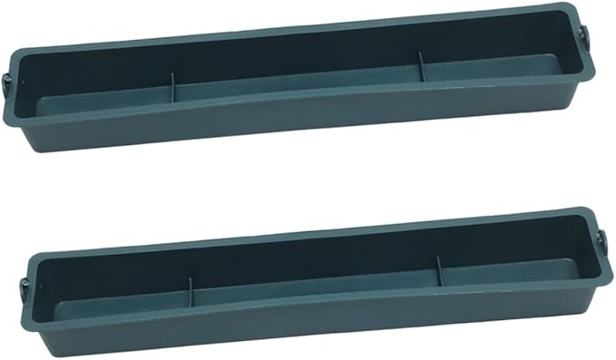 HOMSFOU 2pcs Hanging Poultry Feeder Trough with Multi-Grid Design, Thickened Plastic Chicken and Duck Food Container for Bird Cages, Anti-Spill Feed Trough Suitable for Pigeons