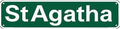 Decorative Tin Signs 16 * 4 Inch - StAgatha Rustic Town Sign - For Farmhouse, Garden, Garage - rustic decor, vintage garden decor, outdoor signs