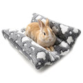 Rabbit Bed with Pillows, Dual-Sided 17"x15" Washable Lounger Pad - 17 x 15 inches, Grey Cloud by Tierecare
