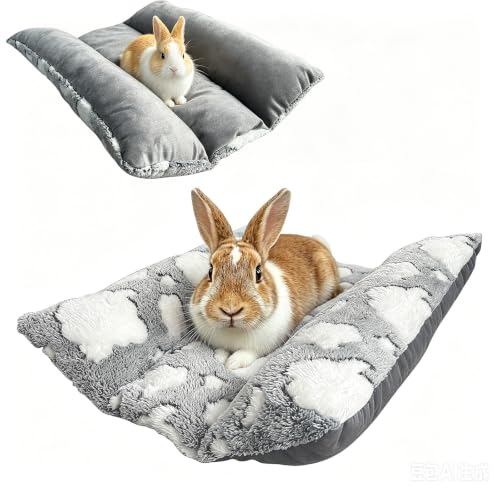 Double-Sided & Washable Bunny Bed, Thickened and Softer Rabbit Bed - One Size, Gray, Polyester by Comfisit