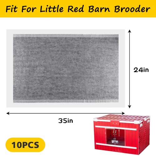 10 Pack Chick Brooder Liners Chick Bedding Bamboo Charcoal Hatchling Liners Keep - 35" x 24", gray, Polyester, and More - Image 2