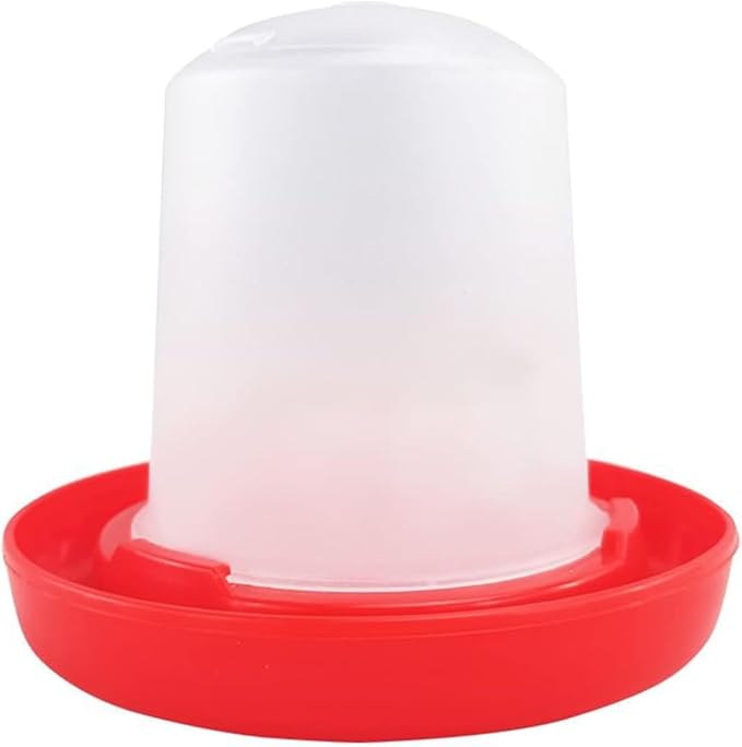 1Pc Baby Chick Feeder and Waterer 0.35Lbs/5.4Oz Chicken Poultry Feeding Equipment Kit Chick Waterer and Feeder No Drown Small No Waste Proof Poultry Feeders Bucket