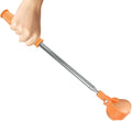Extendable Egg Grabber for Chicken Eggs Picker Scoop Tool with Anti-Slip Handle for Picking Eggs Orange