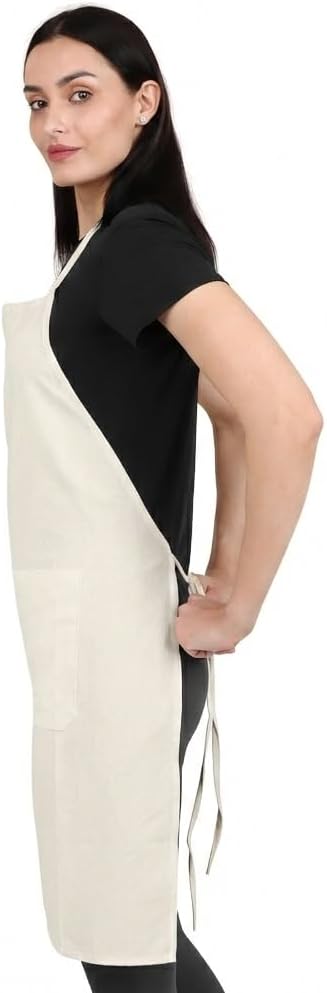 Kitchen Apron Cotton Waterdrop Resistant with adjustable Aprons for Women with Pockets 9 Color option Cooking