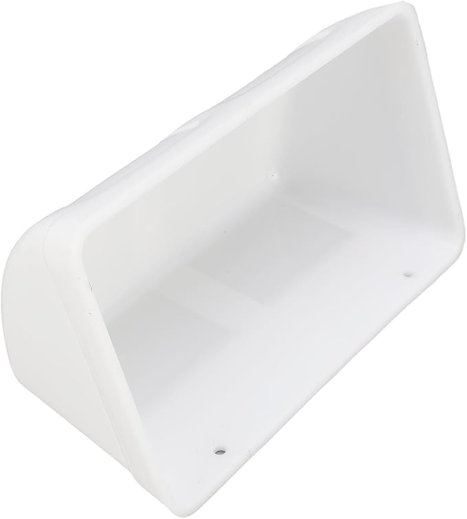 Pssopp Plastic Hanging Chicken Feeder, Large Capacity Design Thickened Plastic Waste Prevention Hanging Poultry Feeder Trough for Livestock (White)