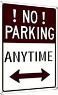 'No Parking' Sign with Arrow - 8x12 Inch Metal Sign - Rust, Water and Fade Resistant - Easy to Install for Outdoor or Indoor Use, Perfect for Driveways, Roads or Garages