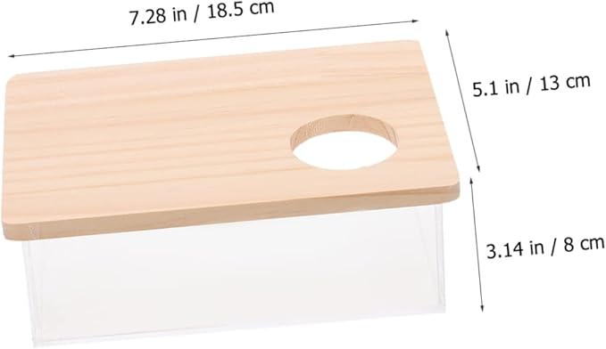 Hamster Bath Box Pet Bath Container for Chinchilla Guinea Pig Gerbils Bathing Tray Lid