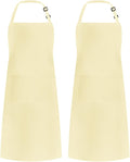 Syntus Adjustable Bib Apron with 2 Pockets Cooking Kitchen Aprons for Women Men Chef