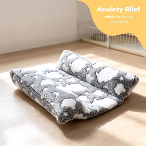 Rabbit Bed with Pillows, Dual-Sided 17"x15" Washable Lounger Pad - 17 x 15 inches, Grey Cloud - Image 5