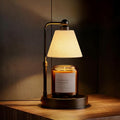 Candle Warmer Lamp with Timer, Dimmable - Flaxen-Conical, Linen, 2 Bulbs Included by Bingyouth
