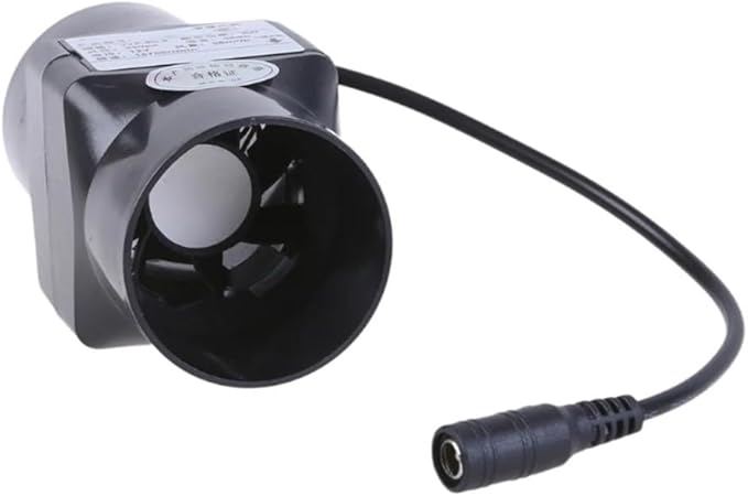 Duct Fan 12V 6W 2-Inch Inline Exhaust Blower, Quiet 38dB PVC Ventilation Fan for Kitchen, Bathroom, Chicken Coop, Warehouse Air Circulation, for 12V Solar Panel or Adapter(Black)