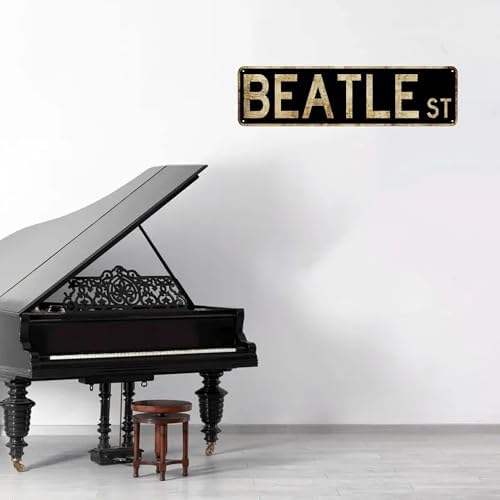 Vintage Metal Tin Sign - Beatles Street (4''x16'') - Waterproof and Dust-Proof Wall Decor for Home, Restaurant, Bar, Cafe, and Garage