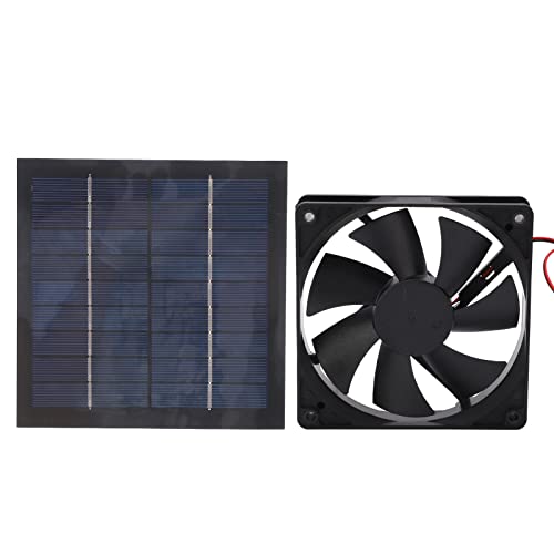Solar Panel Fan Kit, 20W Exhaust Fan for Kitchens, Greenhouses, Pet Houses, Chicken Coops, Trailers, ABS Material, IP65